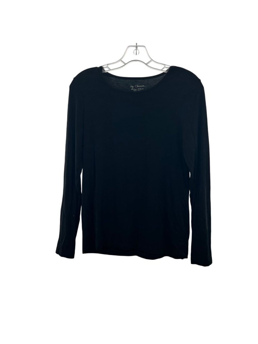 Chico's Women's Long Sleeve Tee Black Size Small